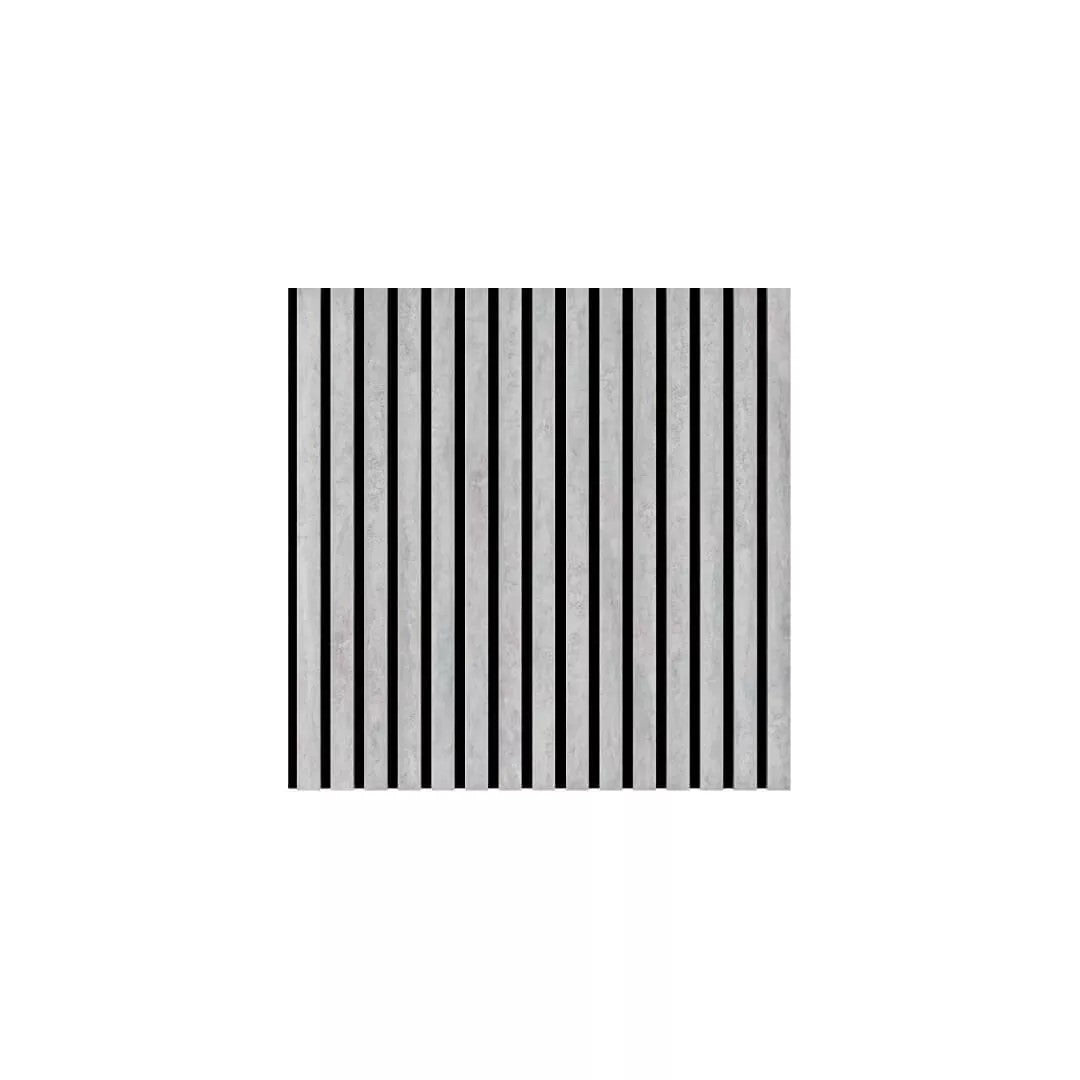 Listelli acustici in MDF Grigio Chicago mis. 60 cm x 60 cm modello QUADRO FLESSIBILE