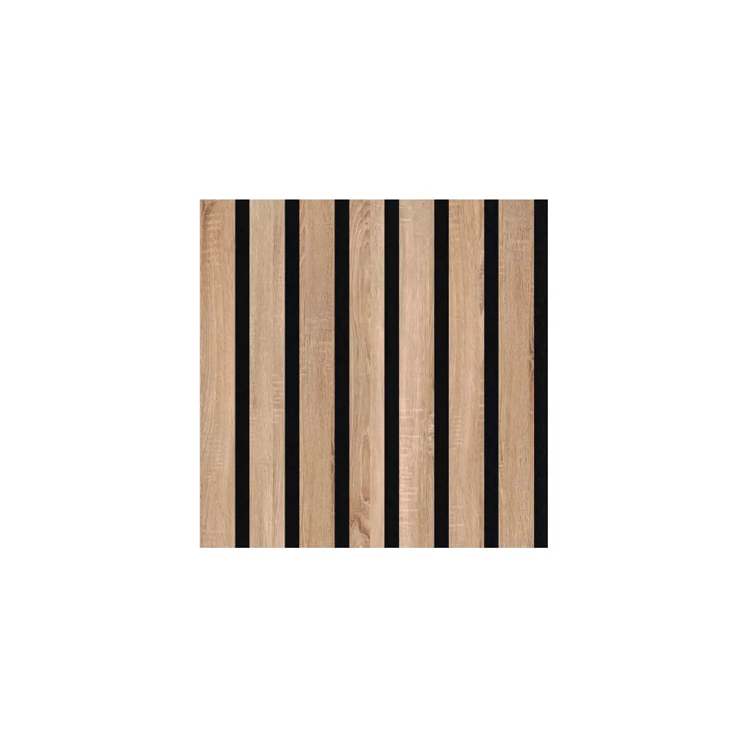 Listelli acustici in MDF Naturale mis. 60 cm x 60 cm modello QUADRO FLESSIBILE