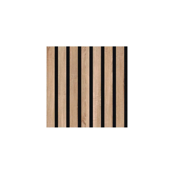 Listelli acustici in MDF Naturale mis. 60 cm x 60 cm modello QUADRO FLESSIBILE
