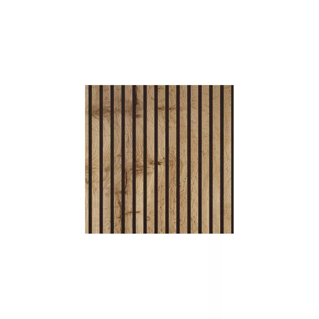Listelli acustici in MDF Noce mis. 60 cm x 60 cm modello QUADRO FLESSIBILE