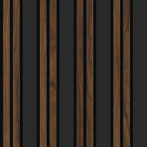 Listelli acustici in MDF Black & Catania mis. 278 cm x 60 cm modello FLESSIBILE
