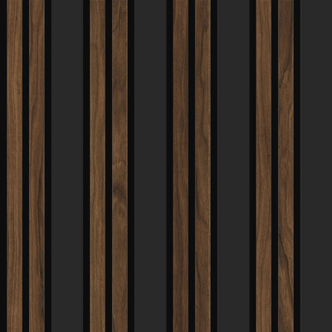 Listelli acustici in MDF Black & Catania mis. 278 cm x 60 cm modello FLESSIBILE