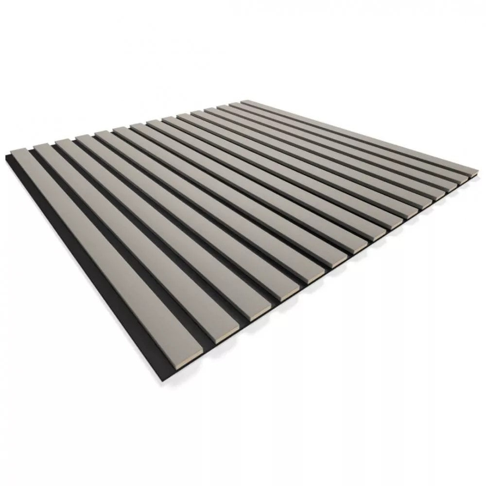 Listelli acustici in MDF Tortora mis. 60 cm x 60 cm modello QUADRO FLESSIBILE