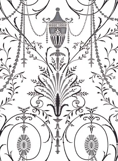 Carta da parati Little Greene Marlborough - Glacé