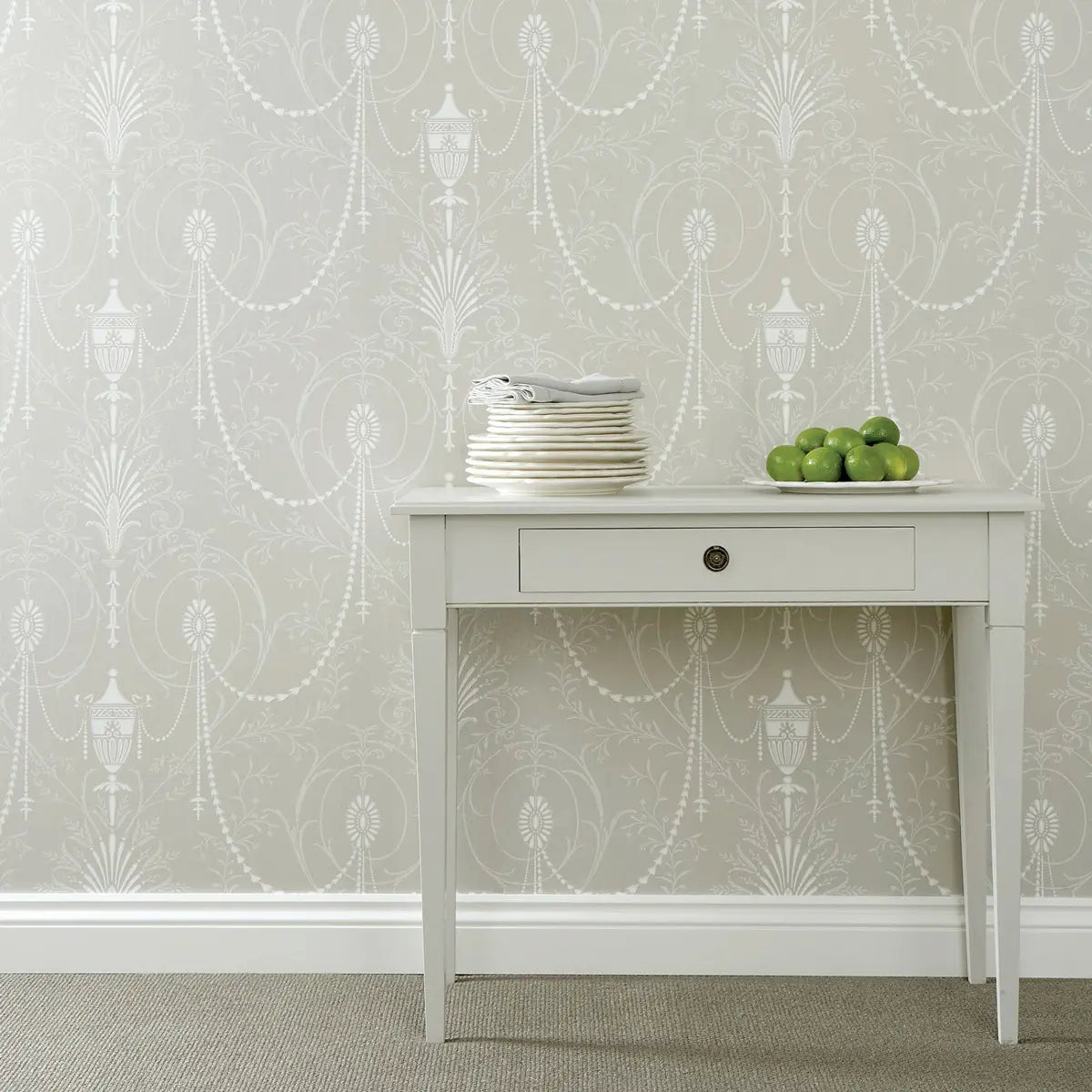 Carta da parati Little Greene Marlborough - Paris Grey