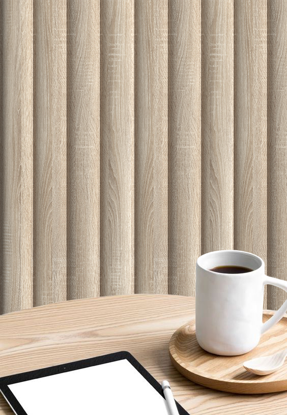 Doga in MDF ONDA NATURALE  mis. 120 x 16 x 2750 mm