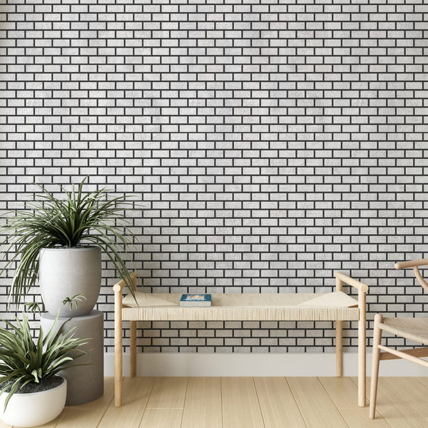 Pannello acustico in MDF effetto mattoncini colore Grigio Cemento mis. 66,7 cm x 58,3 cm x 9 mm
