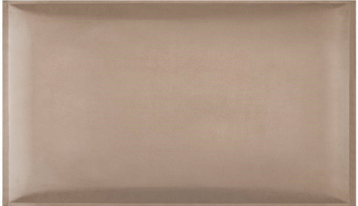Pannello 3D in velluto idrorepellente 30 x 60 cm colore Beige