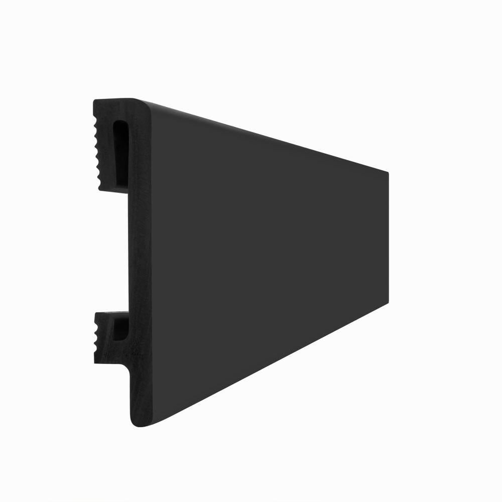 Battiscopa in SPC PF080B misura 8x1,5x240 cm Nero