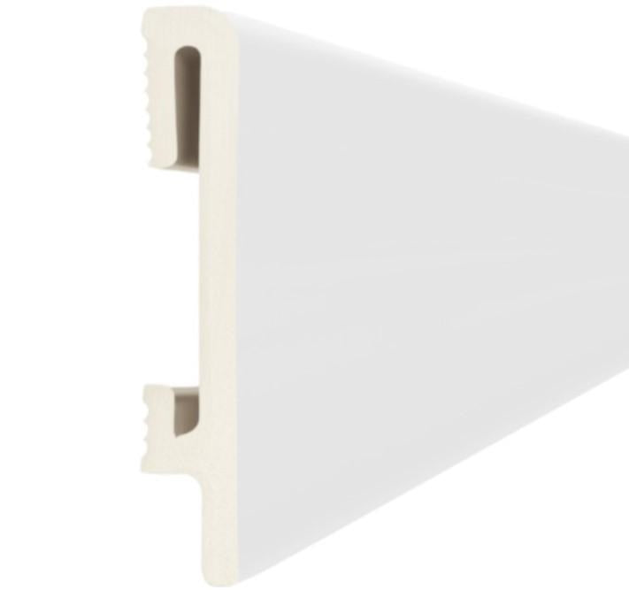 Battiscopa in SPC PF100W misura 10x1,5x240 cm White