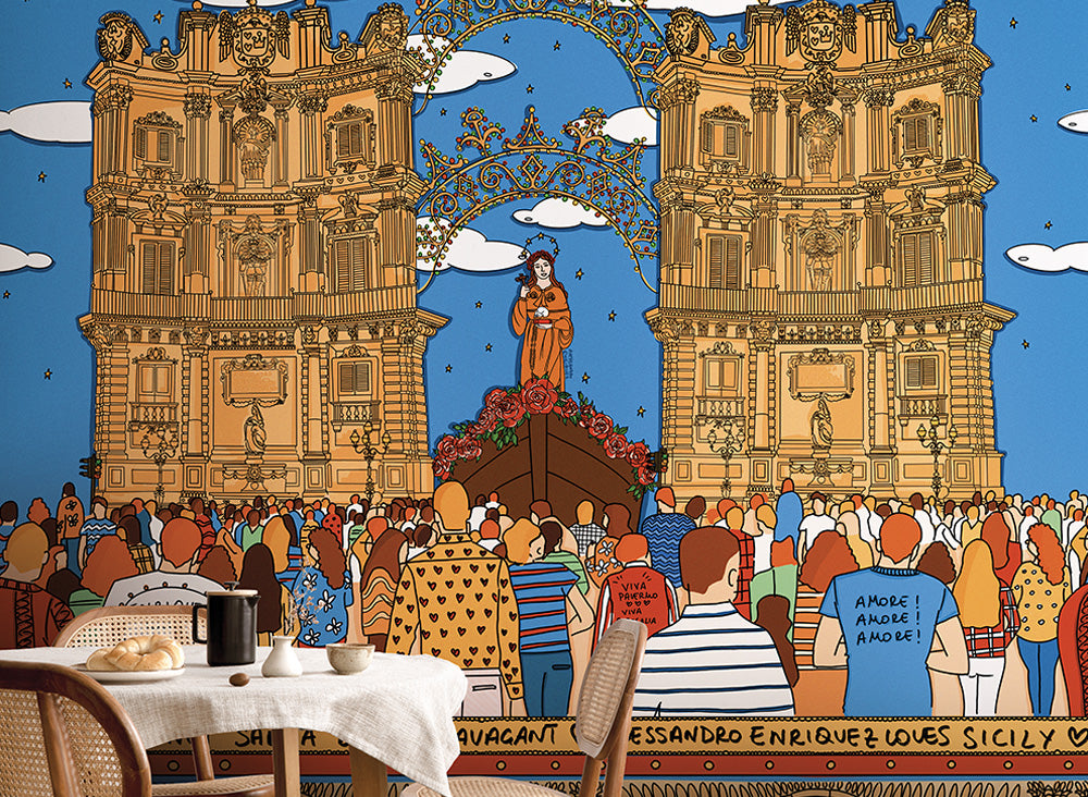 Pannello di Carta da Parati EnriquezLand Alessandro Enriquez SANTA ROSALIA