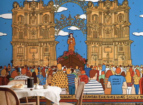 Pannello di Carta da Parati EnriquezLand Alessandro Enriquez SANTA ROSALIA