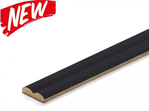 Profilo SX/DX doga onde 3D Legno in MDF colore Black mis. 27 x 12 x 2750 mm (Copia)