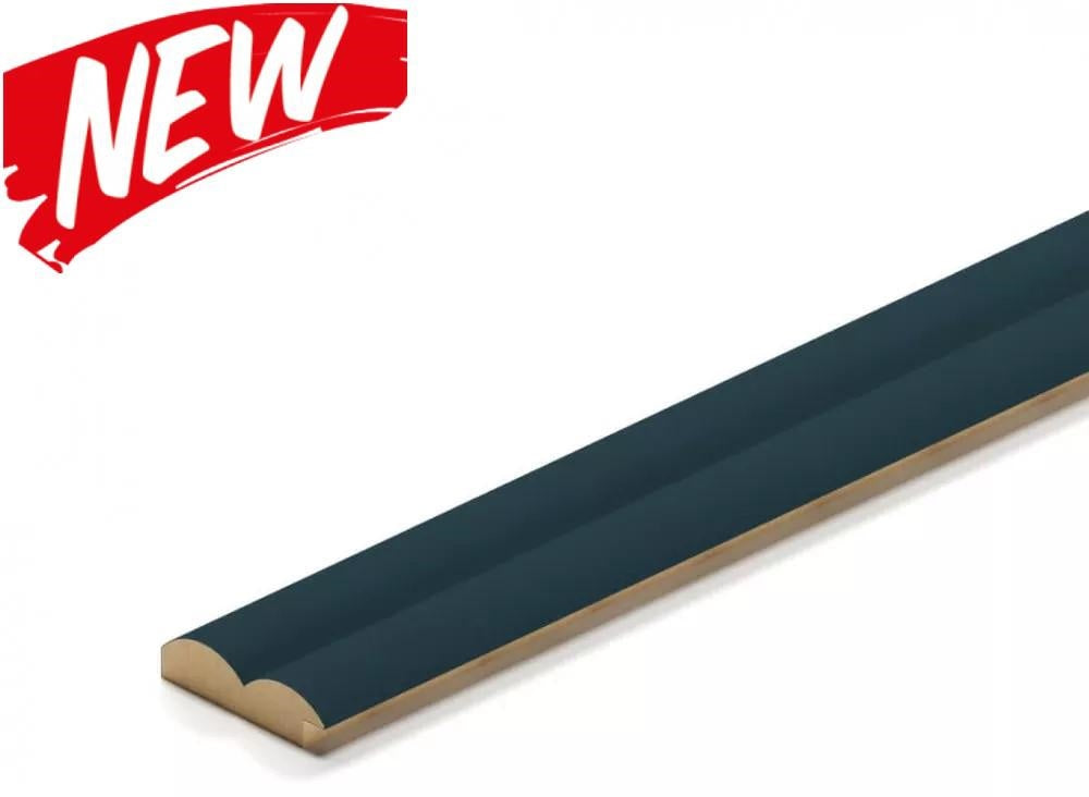 Profilo SX/DX doga onde 3D Legno in MDF colore Ocean mis. 27 x 12 x 2750 mm