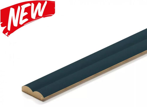 Profilo SX/DX doga onde 3D Legno in MDF colore Ocean mis. 27 x 12 x 2750 mm