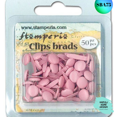 Clips Brads Rosa Stamperia OUTLET