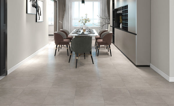 Piastrella SPC Euroclup Effetto Pietra Cemento Chiaro