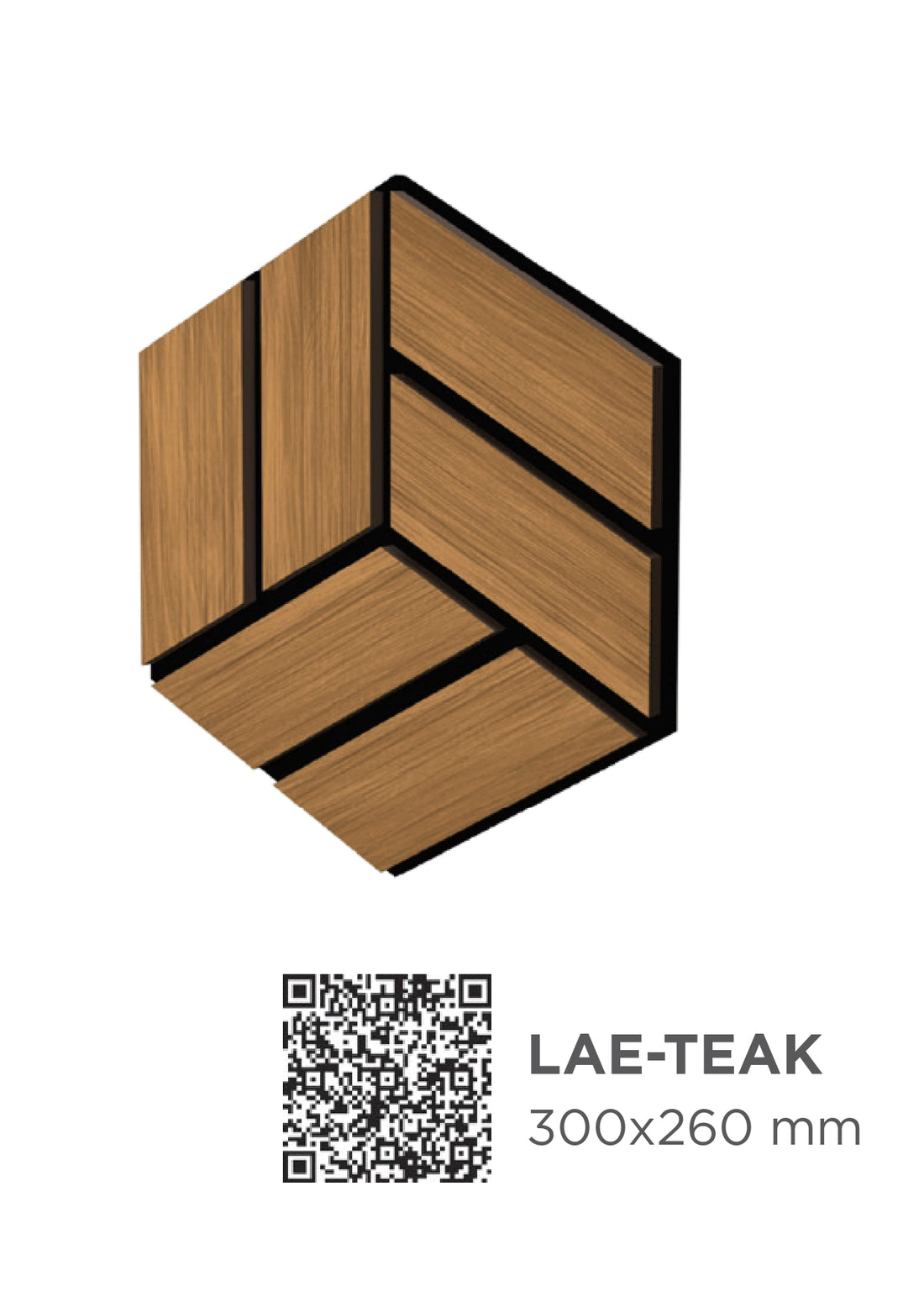 Pannello acustico Lymer Exagon Ard Italia 30 cm x 26 cm colore TEAK