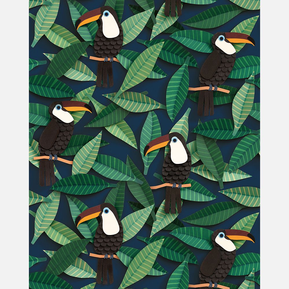 Carta da Parati Studio Ditte Toucan Wallpaper