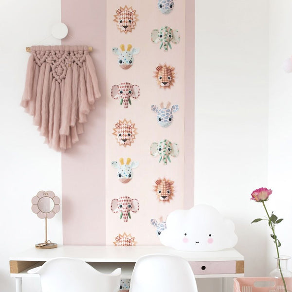 Carta da Parati Studio Ditte Wild Animals Wallpaper Pink