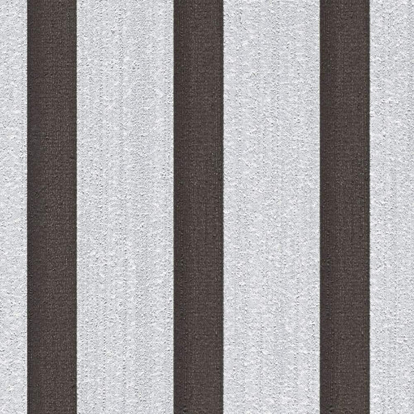 Carta da Parati Effetto Doghe Listelli colore NERO & ARGENTO METALLICO cod. 78627-1