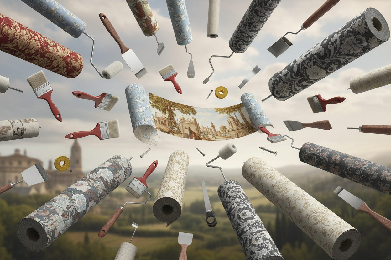 aggiungi anche pennelli, rulli, materiale di ferramenta