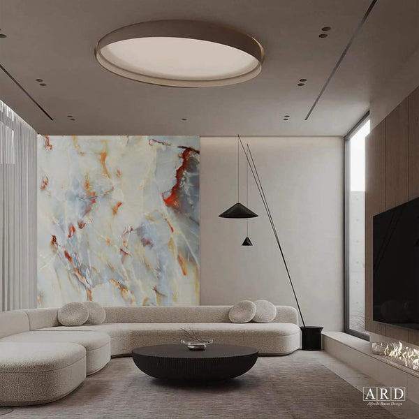 Pannello in PVC effetto marmo Ard Italia misura 1220x2440x4 mm AMALFI