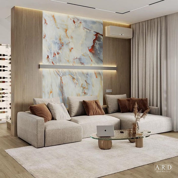 Pannello in PVC effetto marmo Ard Italia misura 1220x2440x4 mm AMALFI