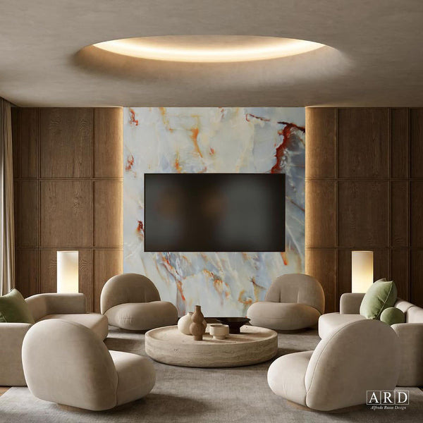 Pannello in PVC effetto marmo Ard Italia misura 1220x2440x4 mm AMALFI