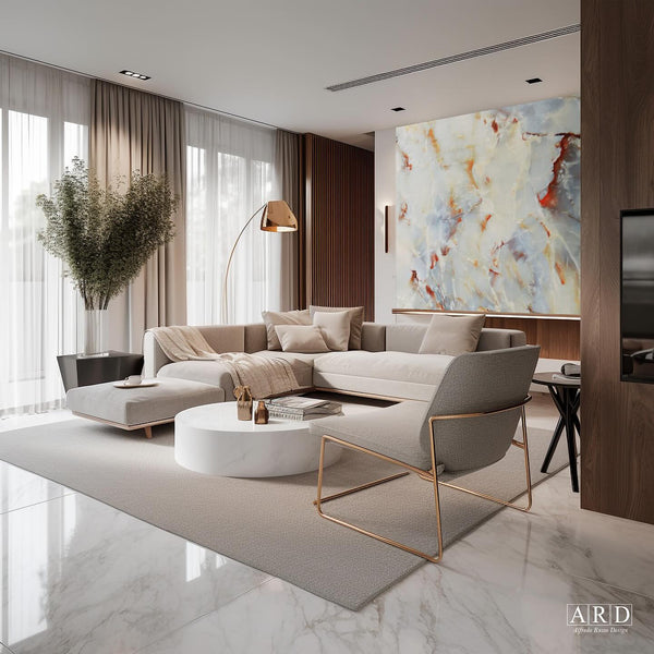 Pannello in PVC effetto marmo Ard Italia misura 1220x2440x4 mm AMALFI