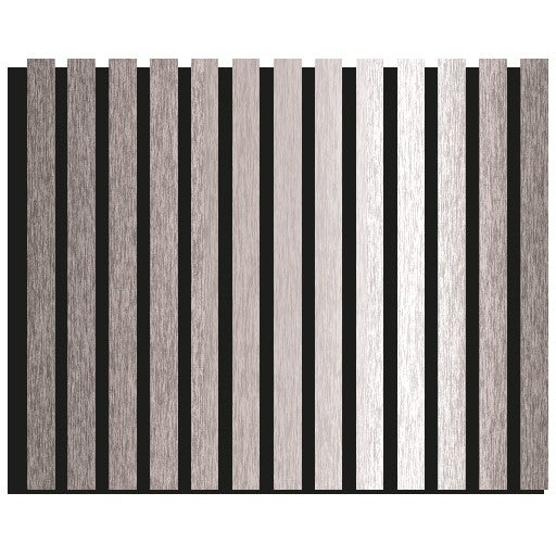 Listelli Euroacustic in MDF Argento mis. 275 cm x 60 cm modello FLESSIBILE