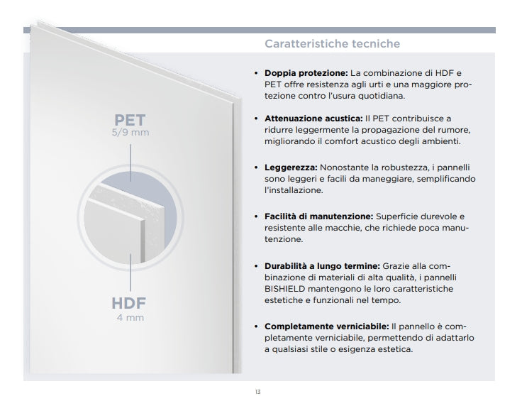 Pannello per Boiserie in polimero con tecnologia BISHIELD Ard Italia  misura 120x150 cm HP111-15120