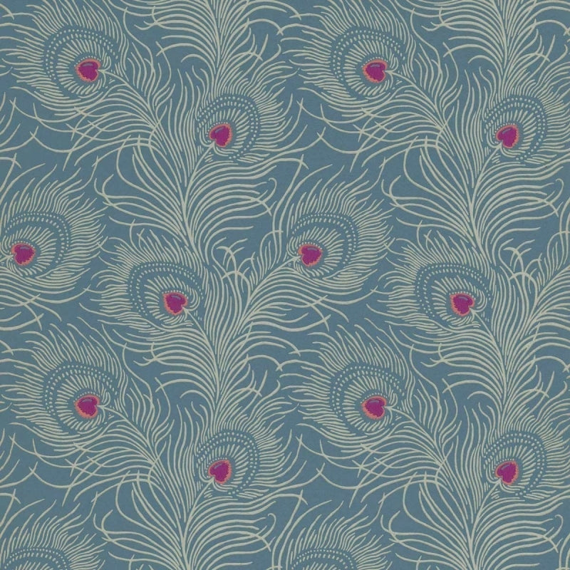 Carta da parati Little Greene Carlton House Terrace - Blue Plume