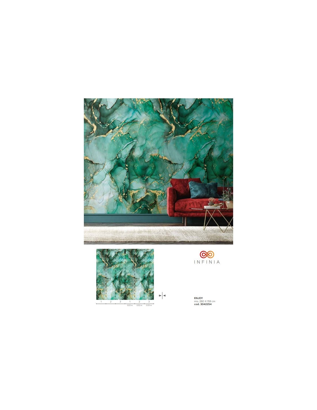 Poster Murale ENJOY cm 159 x 280H cod. 3042254