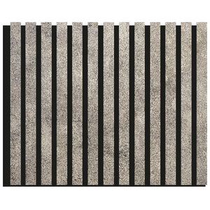 Listelli Euroacustic in MDF Cemento scuro mis. 275 cm x 60 cm modello FLESSIBILE