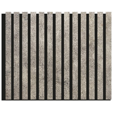 Listelli Euroacustic in MDF Cemento scuro mis. 275 cm x 60 cm modello FLESSIBILE