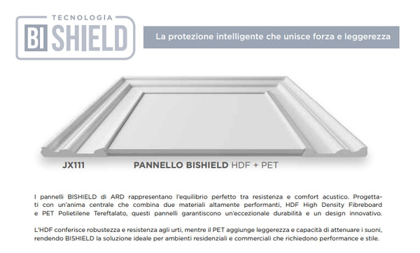 Pannello per Boiserie in polimero con tecnologia BISHIELD Ard Italia  misura 120x55 cm HP111-120