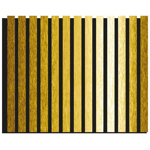 Listelli Euroacustic in MDF Gold mis. 275 cm x 60 cm modello FLESSIBILE