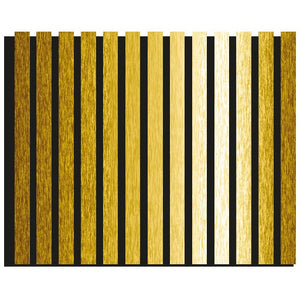 Listelli Euroacustic in MDF Gold mis. 275 cm x 60 cm modello FLESSIBILE