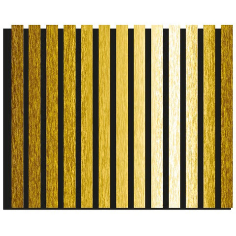 Listelli Euroacustic in MDF Gold mis. 275 cm x 60 cm modello FLESSIBILE