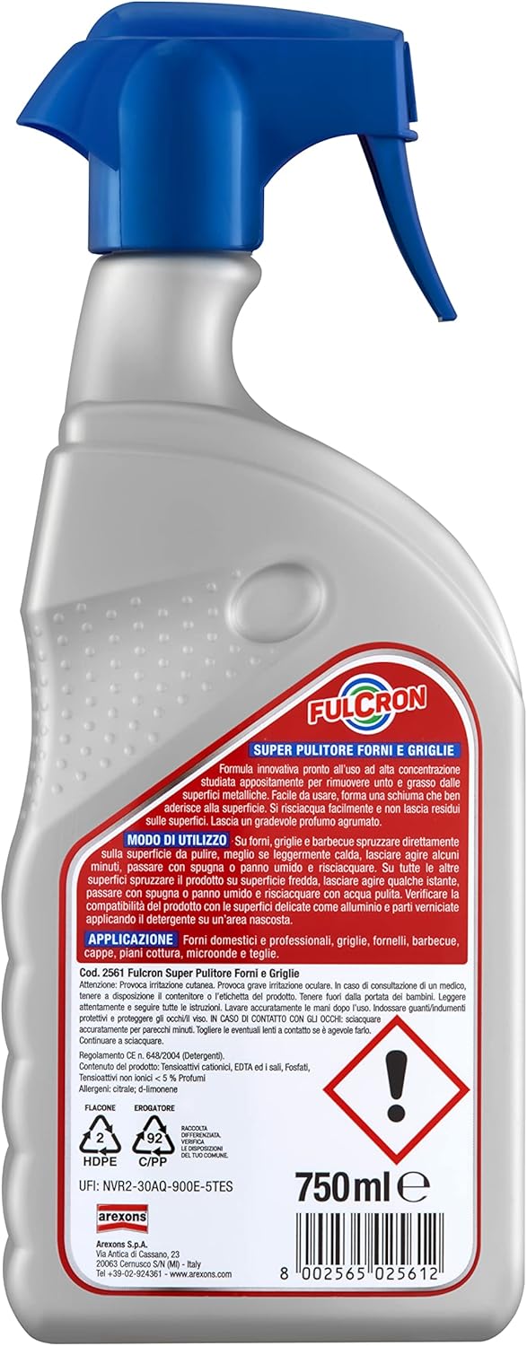 Fulcron Super Pulitore Forni Griglie e BBQ 750 ml.