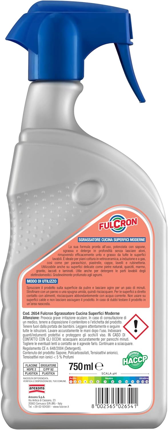 Fulcron Sgrassatore Cucina Superfici Moderne 750 ml.