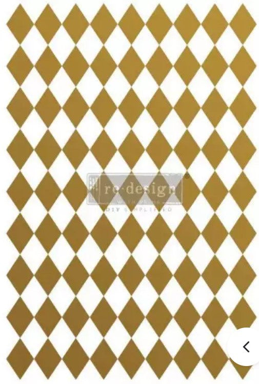 Decor Transfer Re-Design Gold Harlequin mis. 61 X 89 CM