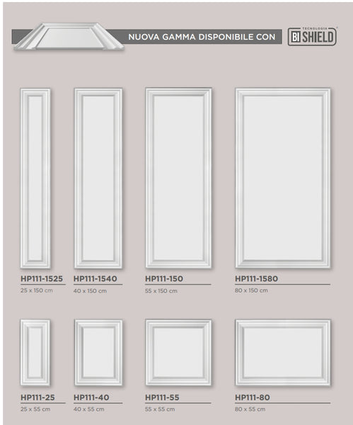 Pannello per Boiserie in polimero con tecnologia BISHIELD Ard Italia  misura 120x150 cm HP111-15120