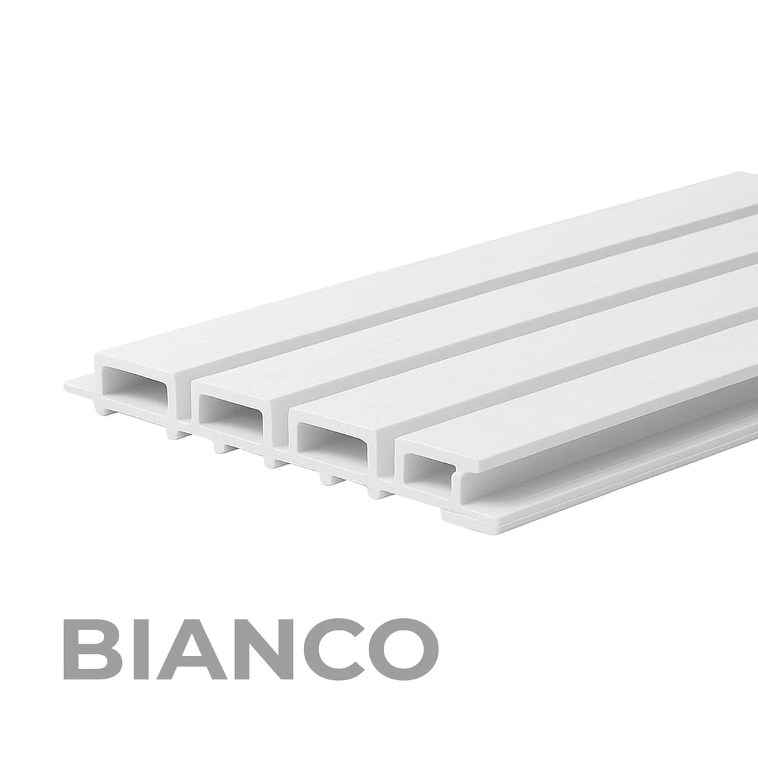 Pannelli Listelli Doghe in WPC per Interni ed Esterni colore Bianco