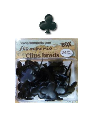 Clips Brads Fiori Nero Stamperia OUTLET