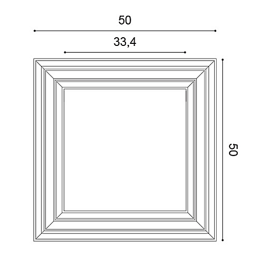 Pannello 3D in poliuretano Orac Decor W121 AUTOIRE misura  50 cm x 50 cm x 3,2 cm Purotouch®