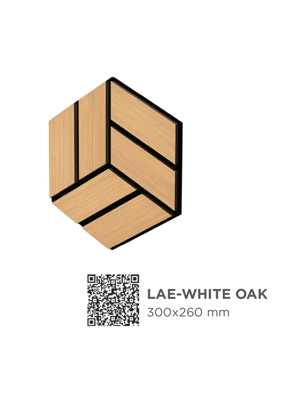 Pannello acustico Lymer Exagon Ard Italia 30 cm x 26 cm colore WHITE OAK