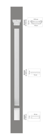 Lesena ProFoam Poliuretano 16,5X2,369X200 cm Mardom Decor