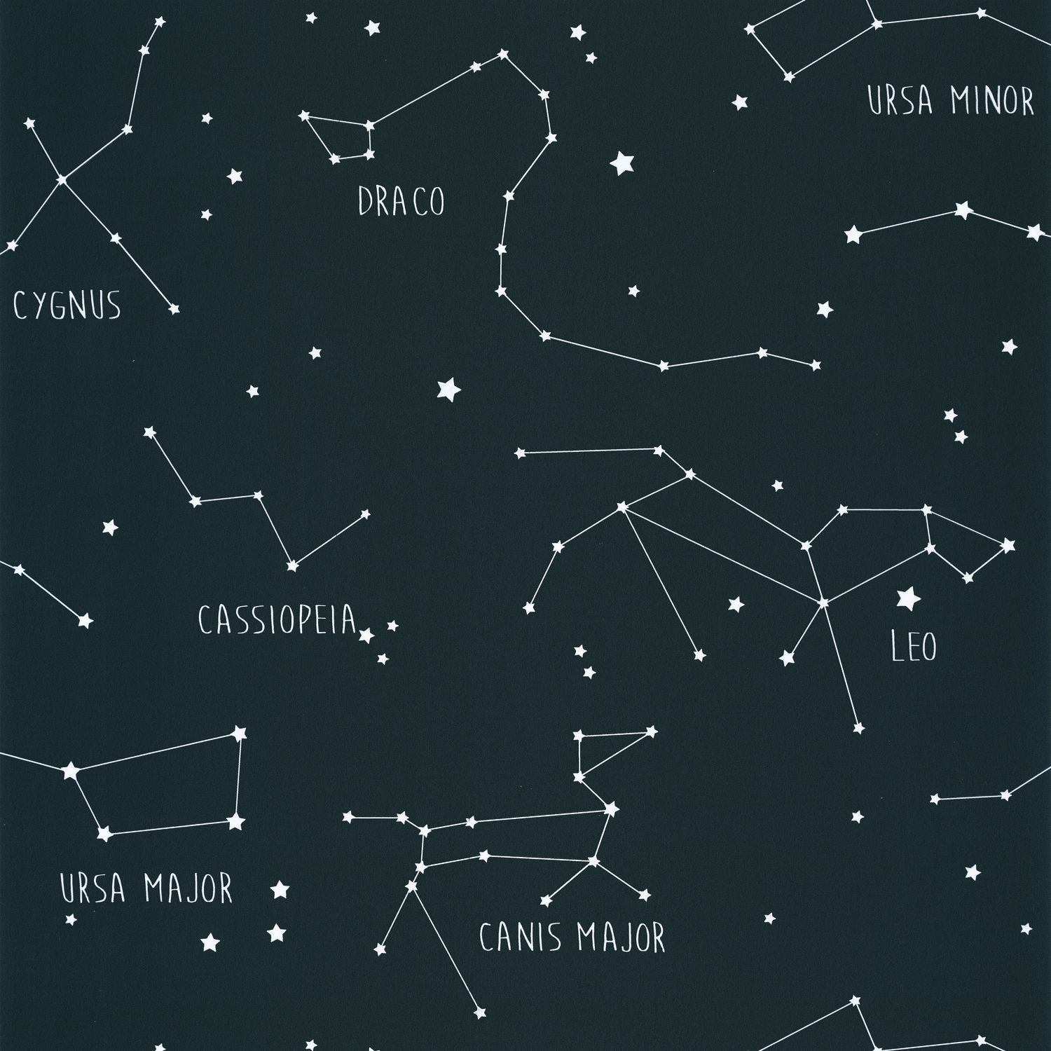 Carta da Parati Constellations Blu Notte  Our Planet Caselio Wallpaper